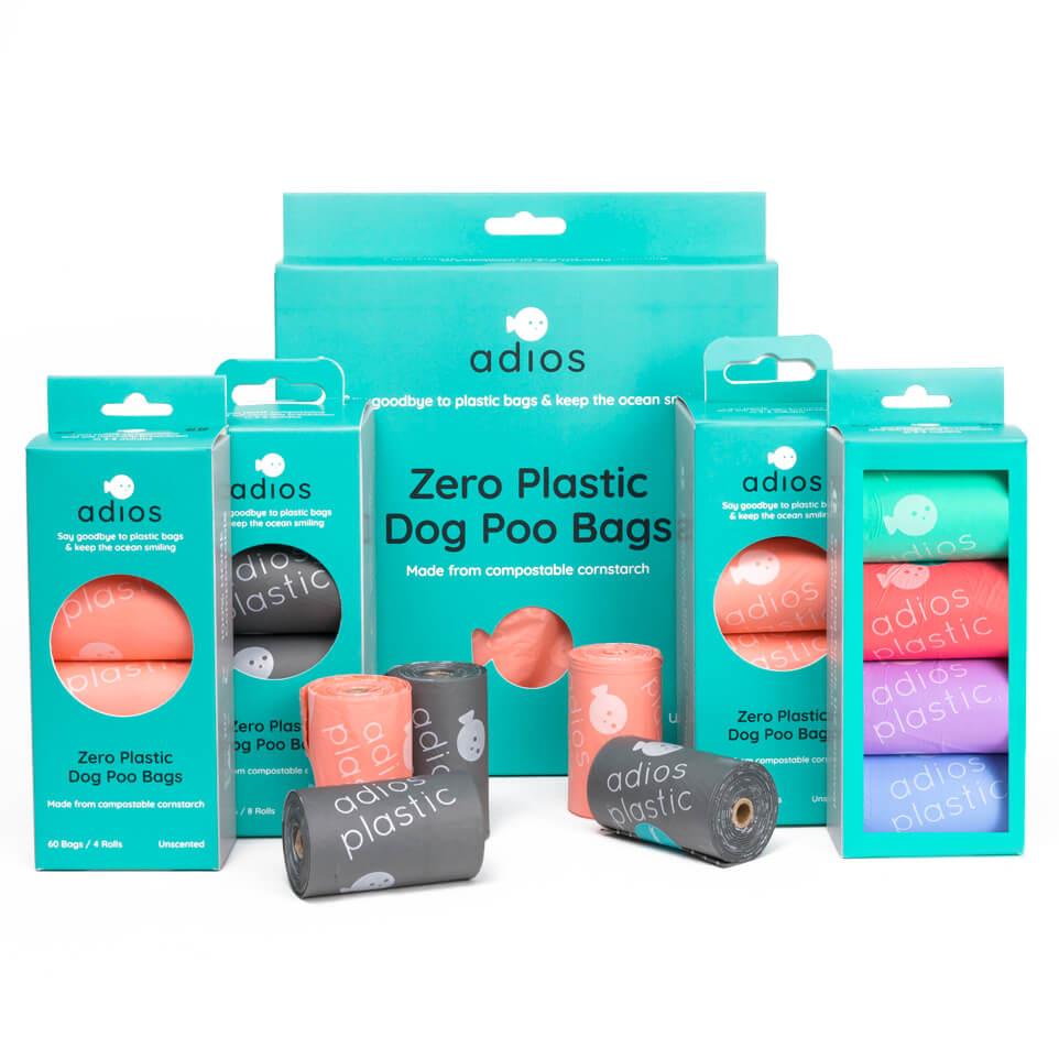 adios plastic compostable poo bags (corn starch)