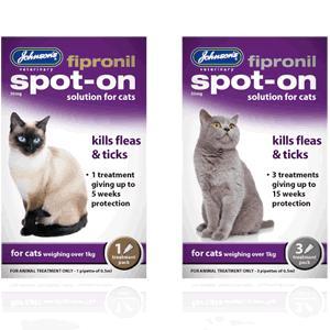 fipronil spot-on for cats 3 vial pack
