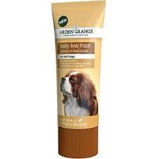 arden grange tasty liver treat paste for dogs & cats 75g
