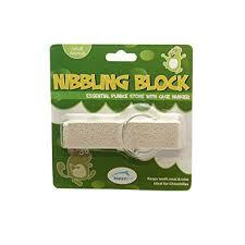 chinchilla nibbling block with cage hanger