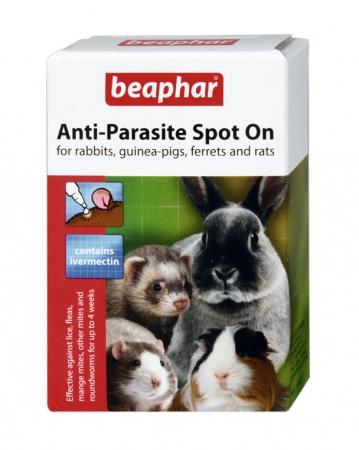 beaphar hamster & gerbil anti-parasite spot on 2 tubes
