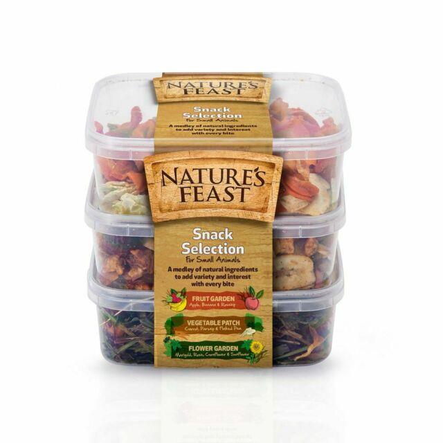 nature's feast small animal natural snack pots x 3 - 175g