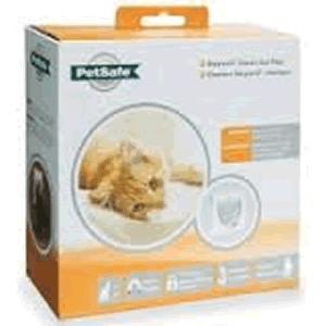 Staywell Classic Manual 4 Way Locking Cat Flap White Tunnel